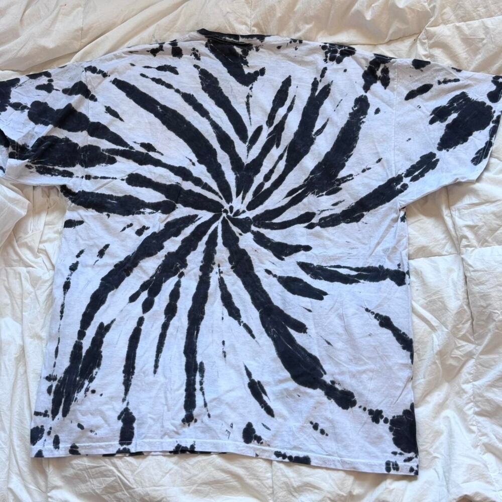 Def leopard graphic band tee XL black white tie dye casual grunge oversize - Picture 7 of 7